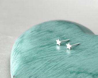 Tiny Star Studs Earrings, Celestial Studs, Sterling Silver Star Earrings, Minimalist Earrings for Women, Cute Earrings, Gift for Best Friend
