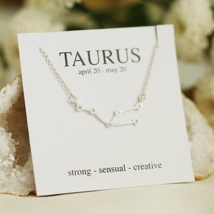 Taurus Necklace for Women, Layering Constellation Necklace, Birthday Gift for Her, Star Zodiac Necklace, Scorpio Necklace, Horoscope Jewelry