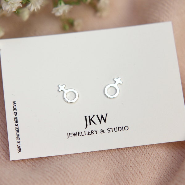 Feminist Earrings Studs, Female Symbol Earrings, Venus Symbol Jewelry, Feminism Gifts, Gender Symbol Earrings, Minimalist Earrings