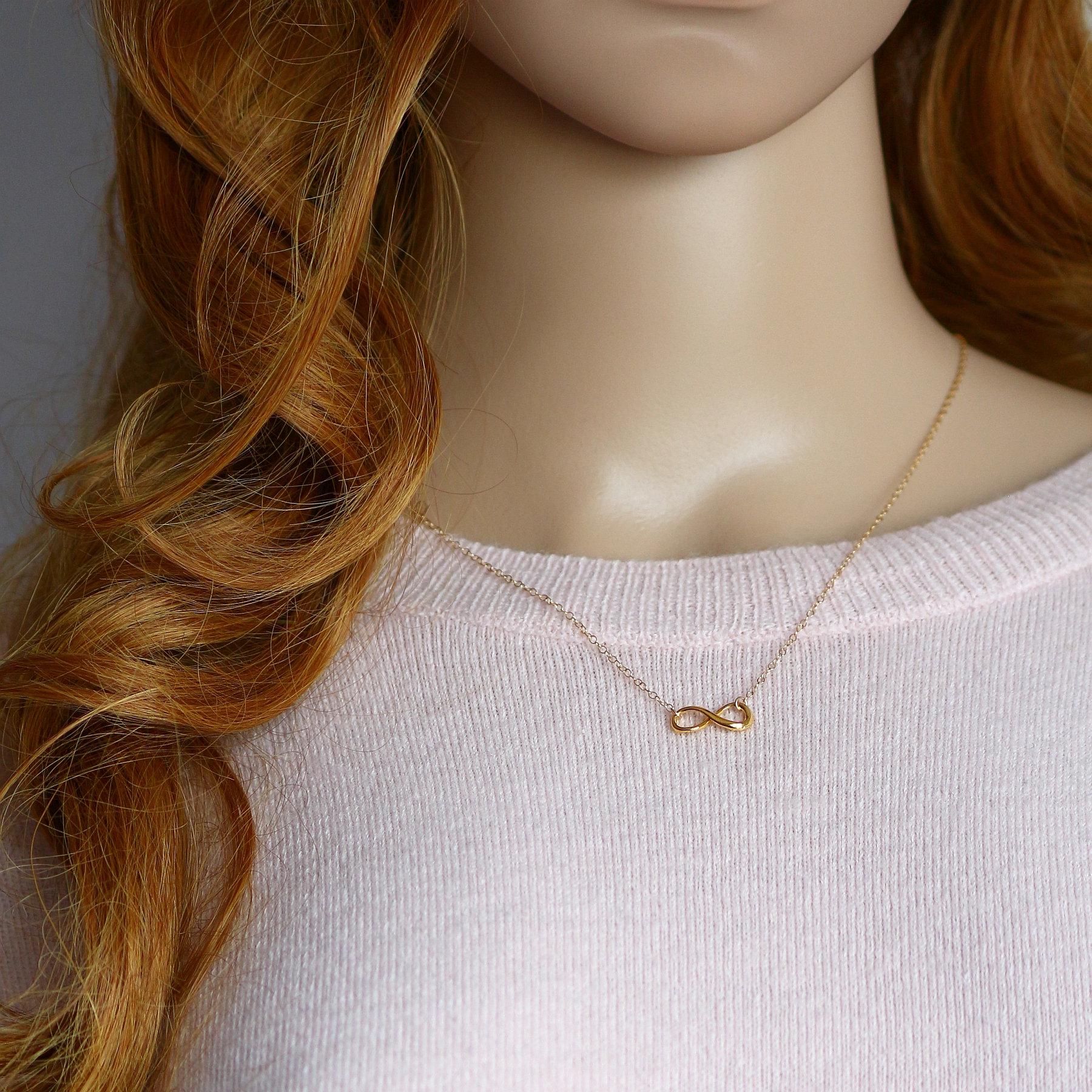 Best Friend Gift, Best Friend Necklace, Sterling Silver Infinity Necklace, Friendship Necklace, Birthday Gift for Her, Bridesmaid Necklace