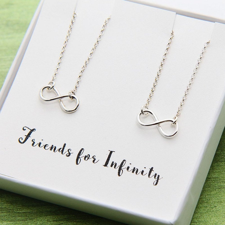 RFLY BFF Necklace for 2- Best Friend Necklaces Friendship Necklace for 2  Girls Forever Friendship Jewelry