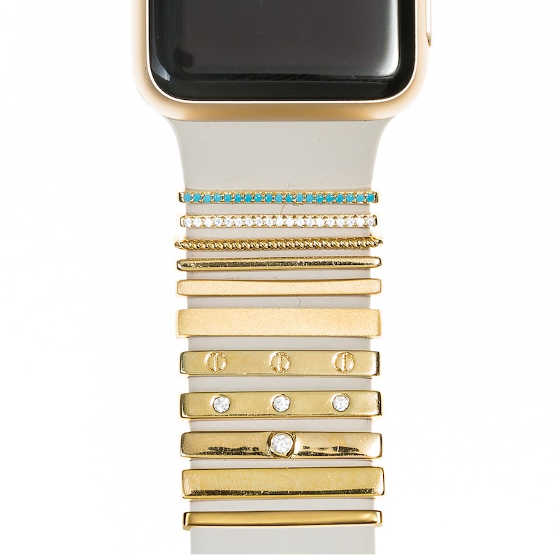 bytten gold BYOB - build your own bytten - stacking rings Apple Watch sport band Fitbit band accessory