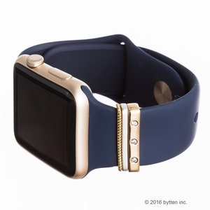 Gold Apple Watch Band Charms: Sterling Silver Stacking Ring Set
