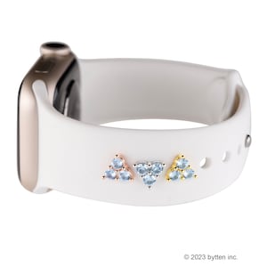 aquamarine Apple Watch band charms - March birthstone, sport band jewelry, birthday gift, watch band accessory, blue crystals