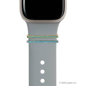Turquoise Apple Watch-bandbedel: sterlingzilveren Fitbit-ring