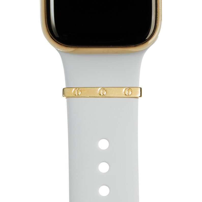 Gold BYOB build your own bytten stack gold triple screw stacking ring on bright white bytten band