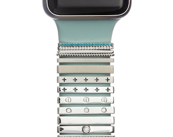 Sterling Silver Apple Watch & Fitbit Band Stacking Rings: Build Your Own Custom Stack