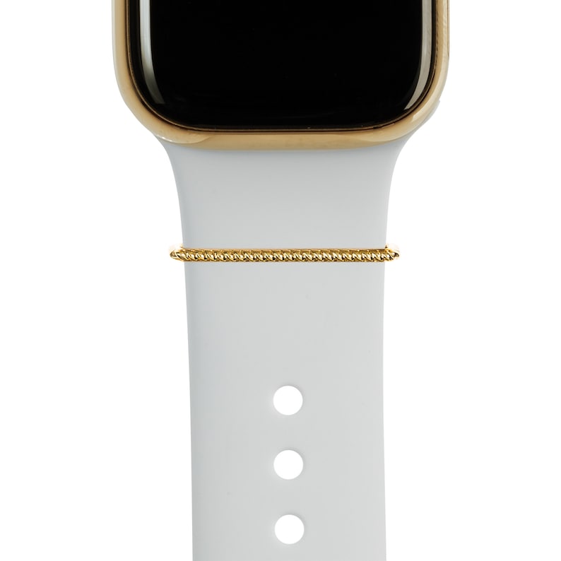 Gold BYOB build your own bytten stack gold rope stacking ring on bright white bytten band