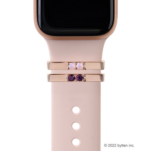 NEW Purple Apple Watch Band with Rose Gold Charms New Arrivals/Best Sellers For Apple Watch – Fancy Bands main image 4