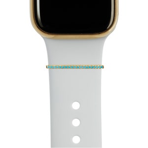 Gold BYOB build your own bytten stack gold tiny turquoise stacking ring on bright white bytten band