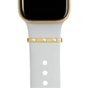 Gold BYOB build your own bytten stack gold triple cz stacking ring on bright white bytten band