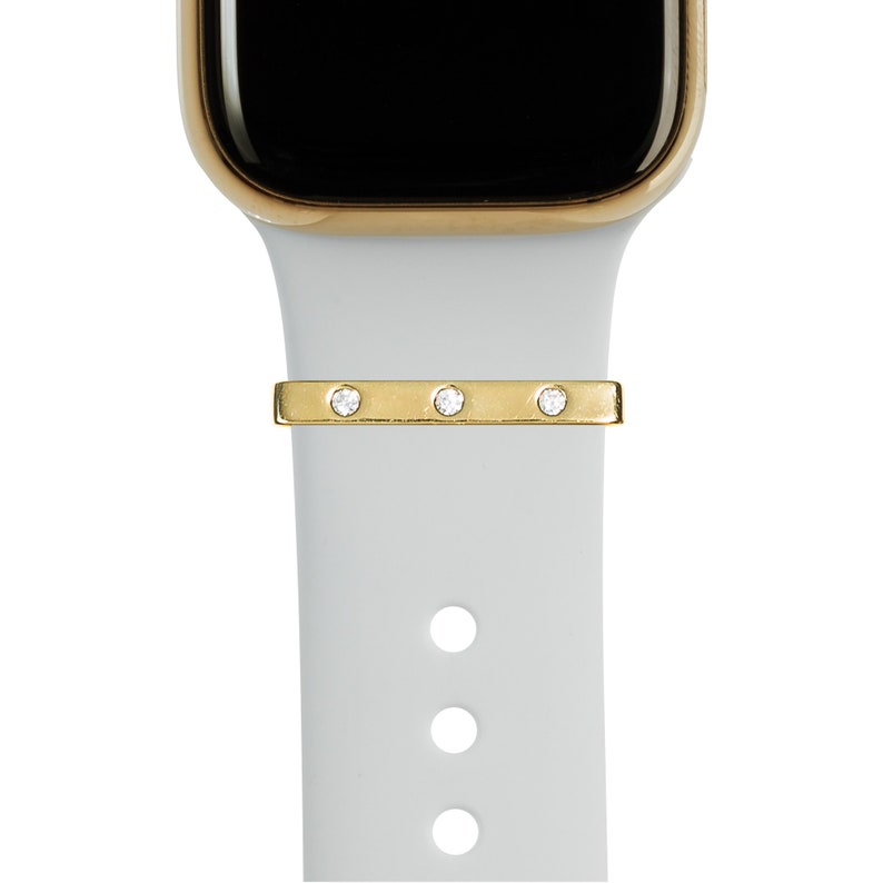 Gold BYOB build your own bytten stack gold triple cz stacking ring on bright white bytten band