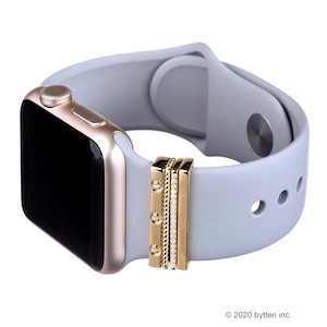Gold Apple Watch Band Charms: 14K Plated Sterling Silver Stacking Rings