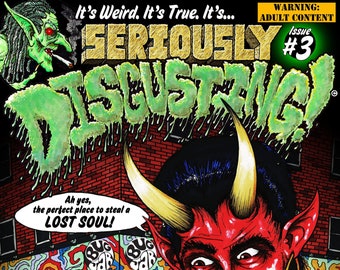 Seriously Disgusting Issue #3 THE ONE WISH! Original horror comic locally made in Rochester N.Y. in 2020 Handmade -Seriously Disgusting