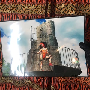 POSTER FANTASY Model on Silver Castle Art Print PINUP