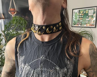 COLLAR Genuine Leather BONDAGE Fetish Wear PUNK Choker Handmade -Seriously Disgusting
