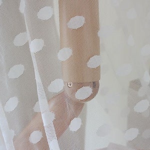 5 colors Lace Fabric Black White Pink Polka Dot Stretch Soft Mesh for wedding dress, bridal veil, bridesmaid dress, skirt 59&quot; width 1 yard