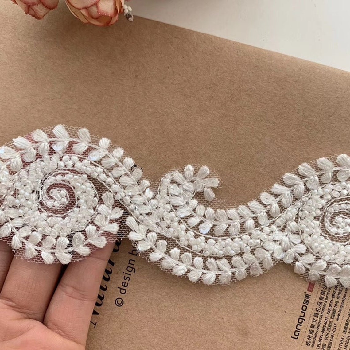 sequin lace trim