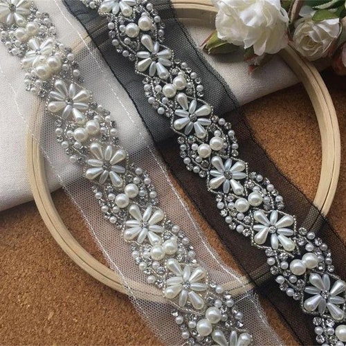 Beaded Trims Lace Beaded Trimming for Bridal Bridesmaid Gown Etsy