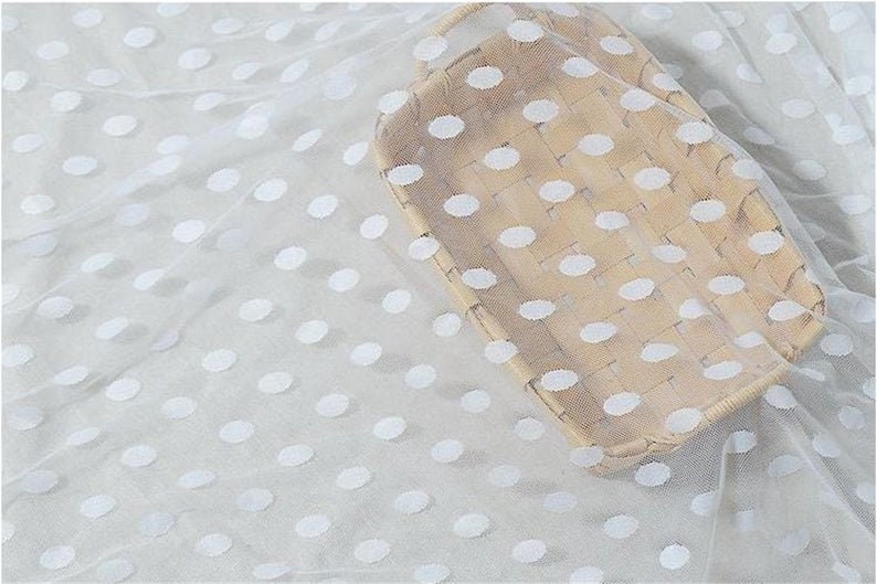 Louis Vuitton Polka Dot Mesh Top in Cream Polyamide White Nylon ref.581126  - Joli Closet