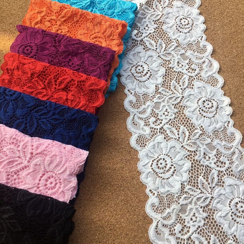 2 Yards Stretch Lace Fabric Stretch Lace Trim Underwear Sewing Etsy