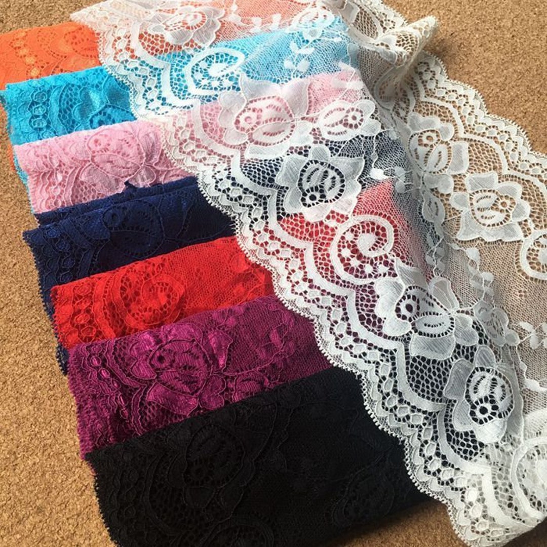 2 Yards Stretch Lace Fabric Stretch Lace Trim Underwear Sewing Etsy
