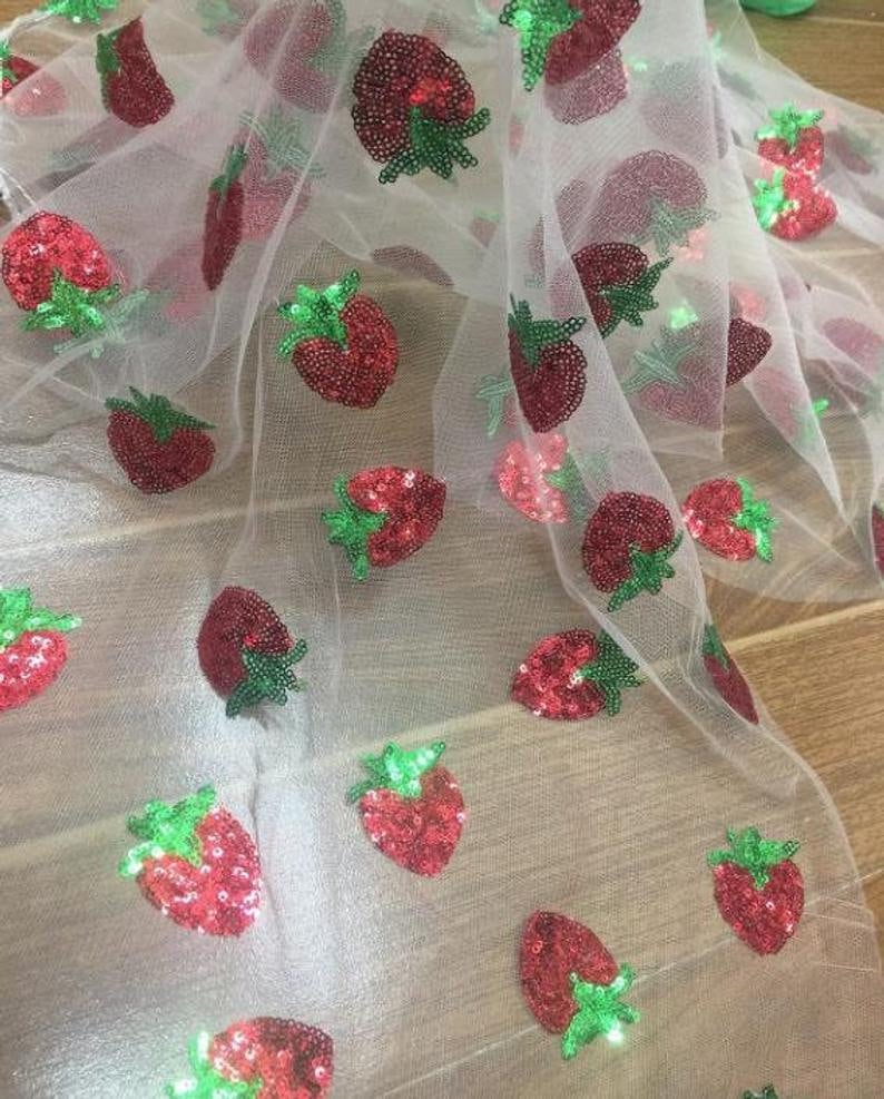 sequin strawberry