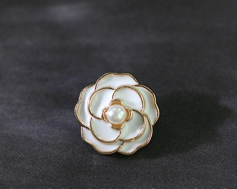 3drose Button 10pcs 3D Rose Flower Metallic Button for Shirts Button, Dress Buttom ...