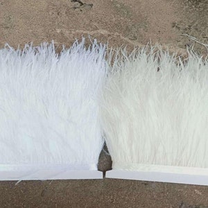 52 colors Ostrich Feather Lace Trim Ribbon Tape Trimming Millinery Dress Crafts Costumes Decoration Natural Ostrich Hair Feather image 7