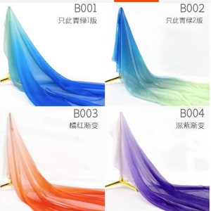 31 colors Ombre 30D Chiffon Fabric Gradient Rainbow Exquisite Bridal Fabric Wedding Fabric Skirt Fabric Headband Dress Fabric  59&quot; width