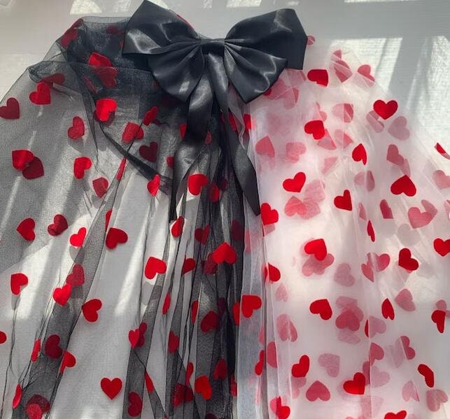 Black Dress, Red Hearts - Etsy Australia