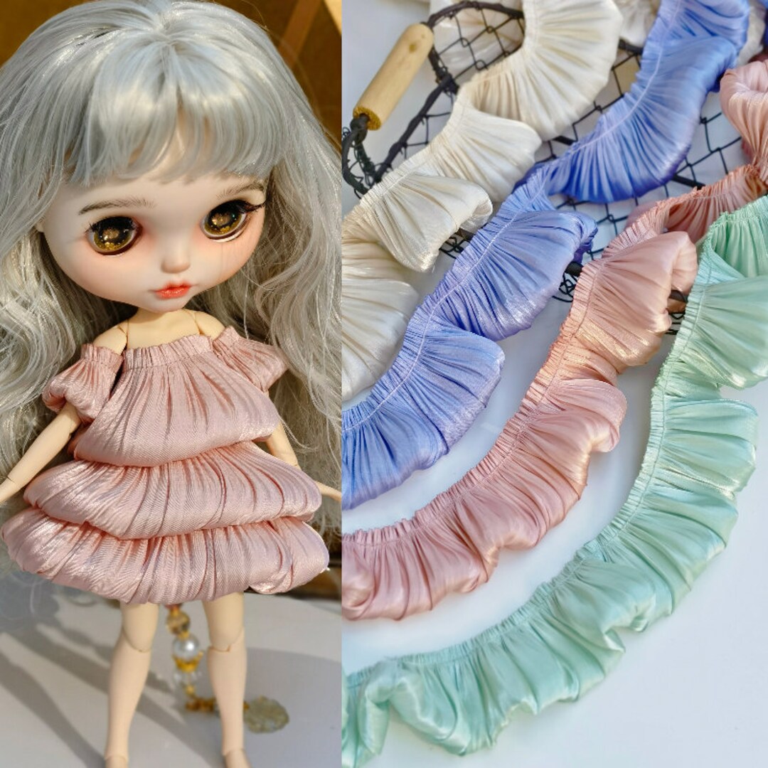 Geraffte Spitzenborte 91 Cm Breit – Plissiert, Aus Organza/Chiffon, Weiß, Für Näharbeiten