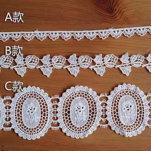 2ヤードオフホワイトフラワーレーストリム花柄刺繍ブライダルトリムベールトリムアランソンレーストリムブライダルトリムウェディングトリムドレストリム
