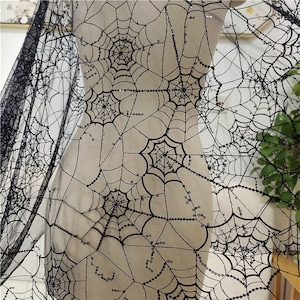 black dress with mesh puff sleeves Prickle Thorn Print Mesh Puff Sleeve Mini Dress