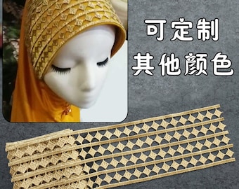 Gold Lace Alencon Exquisite Alice Lace Trim Embroidered Floral Wedding  3.46 Inches Wide by the yard