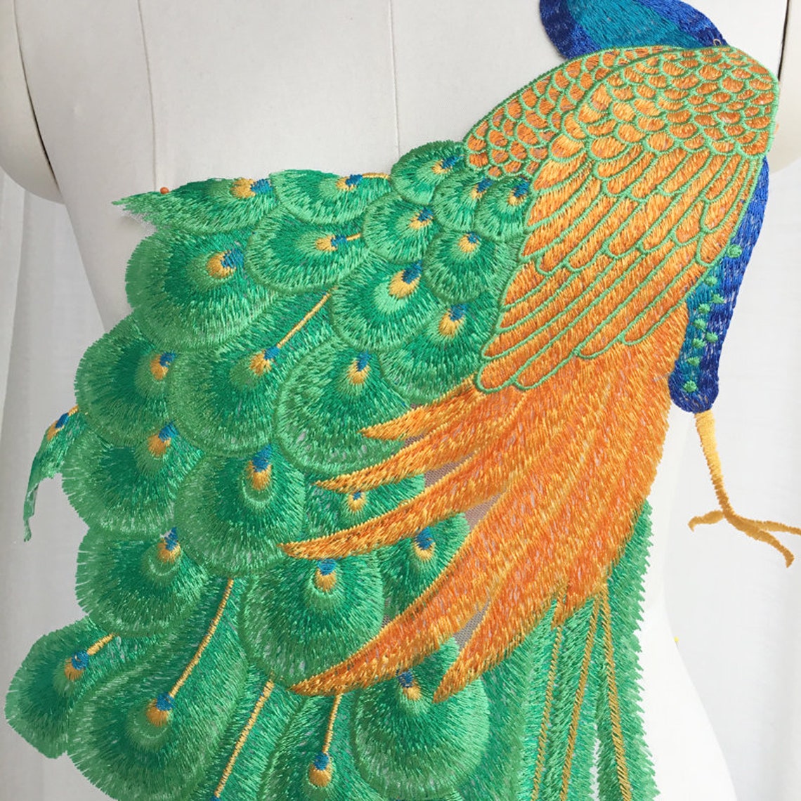 3 Colors 1 Pc Red Green Blue Peacock Alice Lace Alencon Super | Etsy