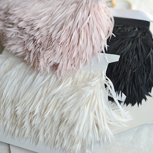 1.5 meters Lace Trim Ivory Pink Black Chiffon Tassel Exquisite Tassels Wedding Trim 3.66 inches width