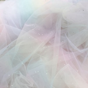 Glitter  gradient tulle mesh lace fabric for DIY girls bady dress, wedding dresses, prom dresses Tutu Skirt, veil, Party Decoration