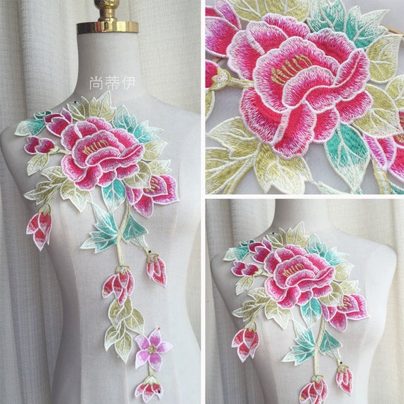 1pc Women Flower Embroidery Elegant Bridal Trailing Veil For