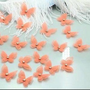 5 colors Rhinestone Pink Yellow Green Butterfly Beaded Lace Applique Venice Floral Embroidery Applique Collar Altered Clothing Sewing