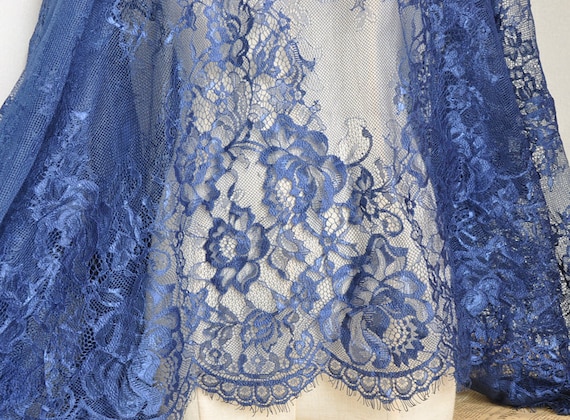 3 Colors Navy Blue 1 Yard Graceful Lotus Eyelash Lace Fabric 59 Inches Wide Floral Scalloped Dress Veil Costume - Etsy Israel 3 Colors Navy Blue 1 Yard Graceful Lotus Eyelash Lace Fabric 59 Inches Wide Floral Scalloped Dress Veil Costume - Etsy Israel