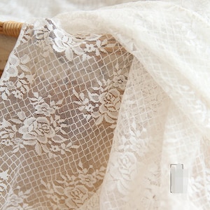 Apricot Tulle Mesh Rose Embroidered lace fabric wedding fabric Veil lace Hanfu lace,dolls supplementary material,christmas  51&quot; width