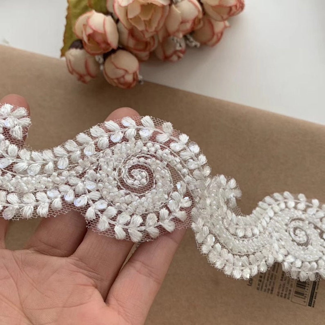 sequin lace trim