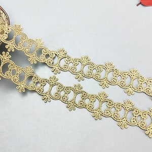 High Quality gold lace trim, Gold lace, lolita lace bridal wedding dress edge lace, wedding gloves trim lace 3cm width