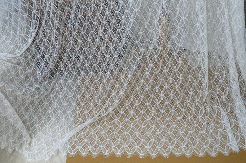 3 meters high quality white black eyelash mesh yarn beautiful and unique lace fabric eyelash lace lace bridal wedding dress lace fabric