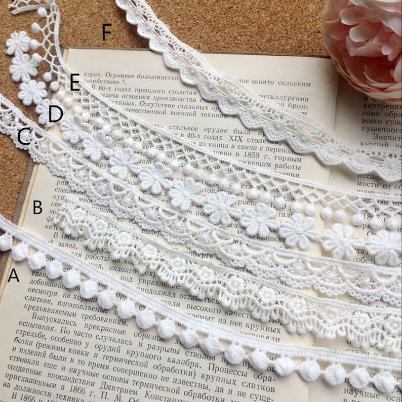 10yards Lace Trim Narrow Lace Crochet Lace Trim Cotton Lace Etsy