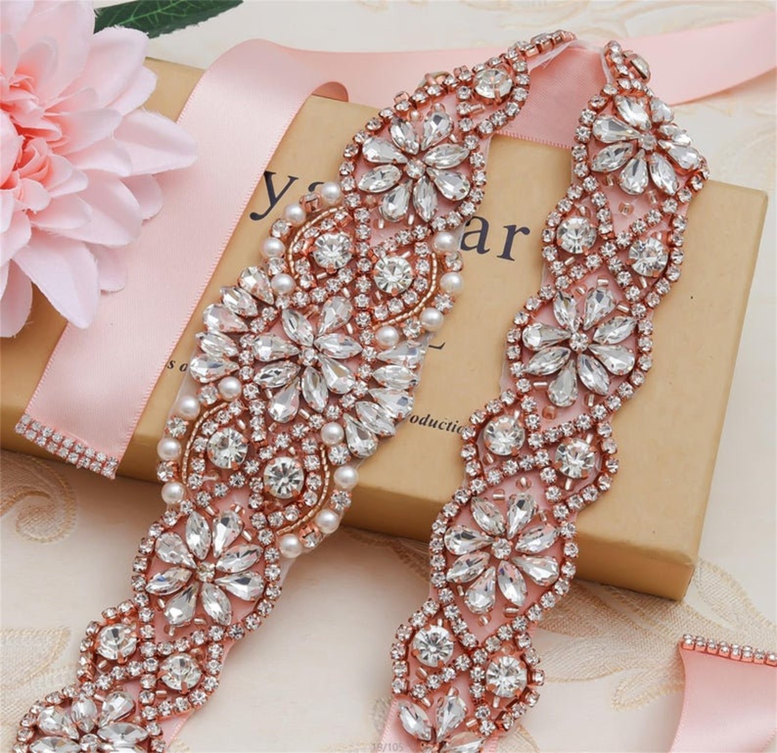 Three Colors Luxurious Highgrade Gold Wedding Belt Bridal Etsy