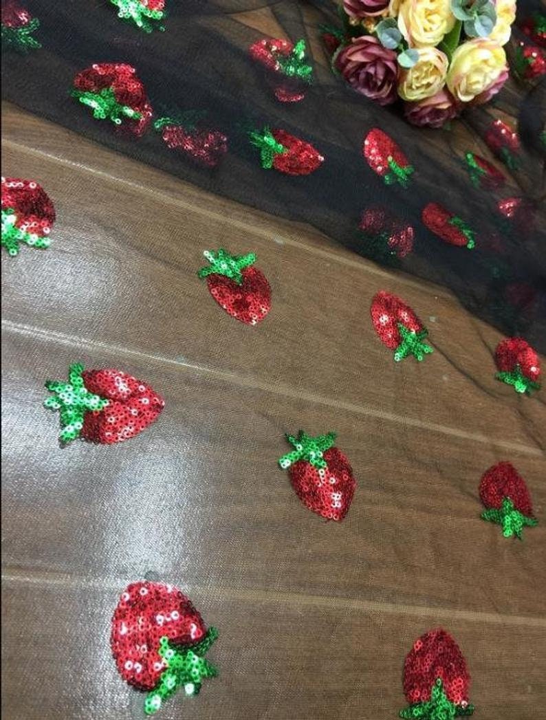 sequin strawberry