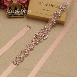 rose gold belts for bridesmaid dresses Bridal Belt Rose Gold-Bridal Sash Rose Gold-Bridesmaid Belt Rose Gold-Art Deco Bridal Sash Belt Rose Gold-Rhinestone belt-Wedding Dress Belt