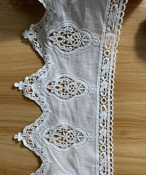 White Pure Cotton Lace, Retro Style, Suitable for Doll Skirts